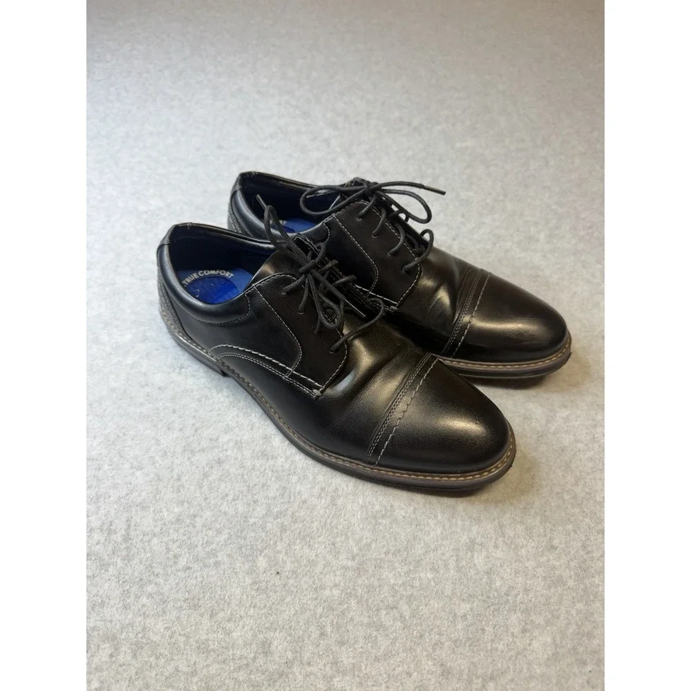 Nunn Bush Centro Formal Flex Leather Oxford Shoes Mens 9 Black  Cap Toe